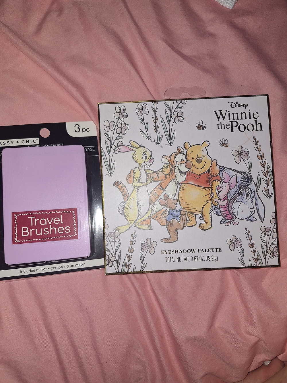 Disney Winnie the Pooh Eyeshadow Palette with Pink Travel Brushes
